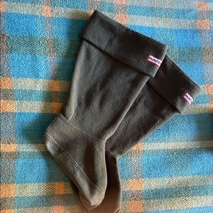 Hunter Women’s Fleece Dark Gray Boot Sock Topper/covers